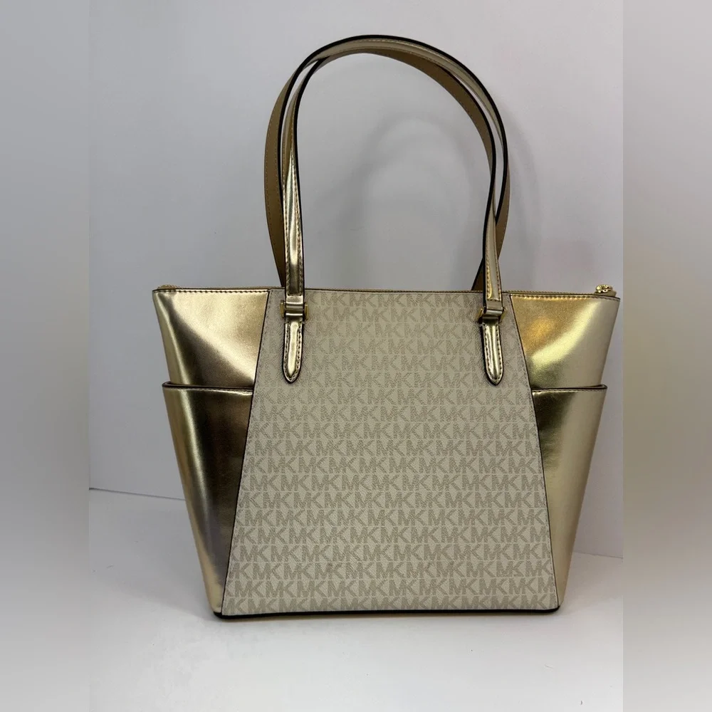Michael Kors Charlotte Large Pale Gold Tote Bag